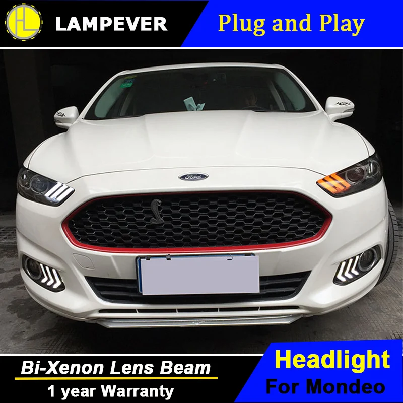Фары Lampever для Mondeo 2013-2015 новые фьюжсветодиодный светодиодные фары оригинальные DRL