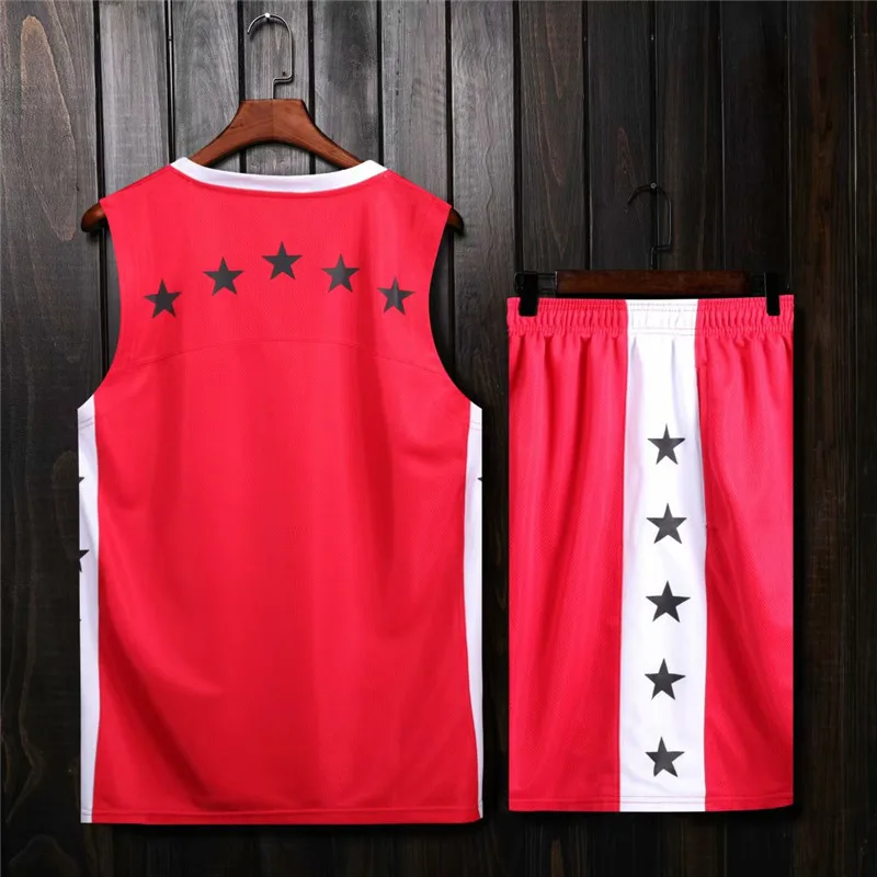 Blank basketball jersey &amp shorts training suit men Sleeveless Running sportswear uniform |