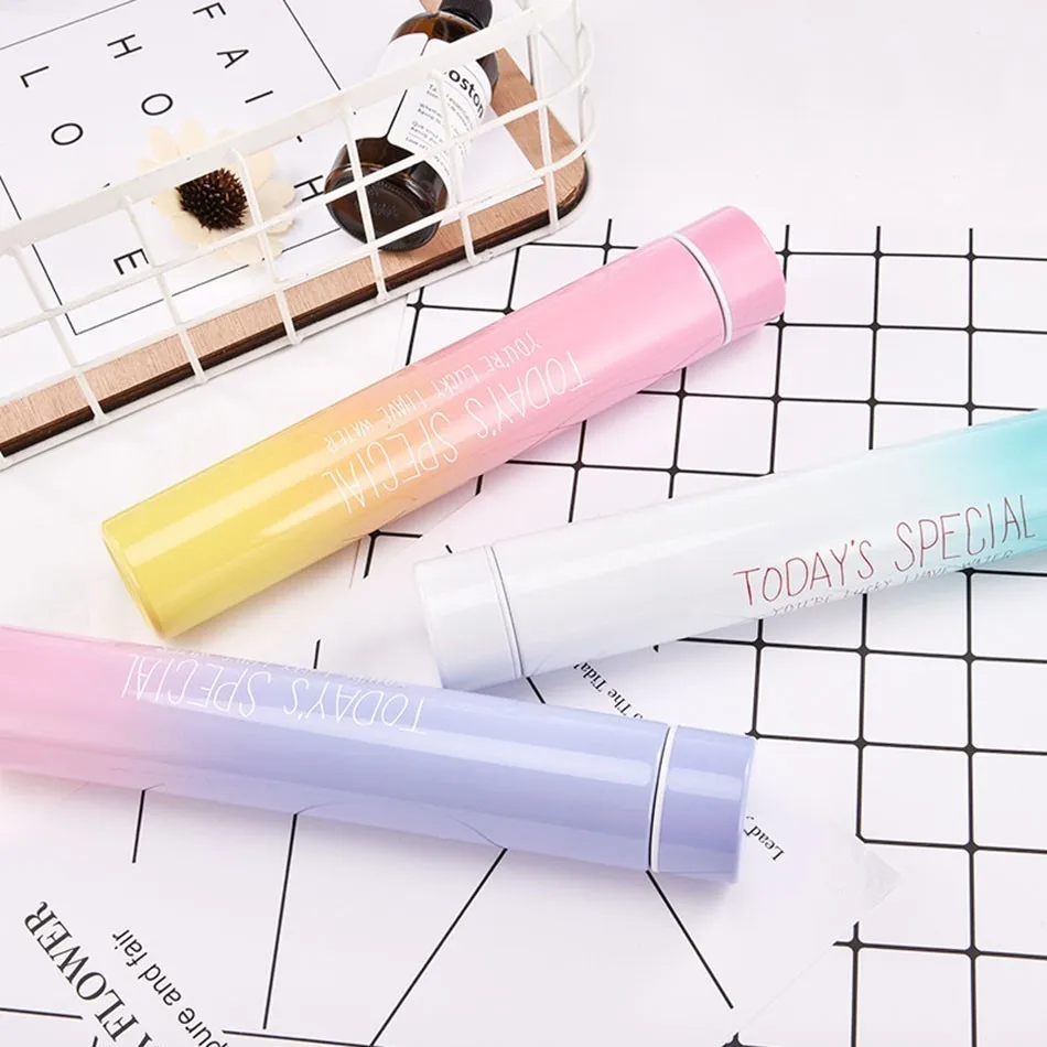 Нержавеющая сталь Милая Тонкая бутылка для термос воды Tumblr вакуумные колбы из