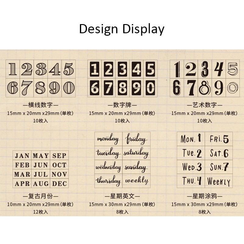 Японский винтажный журнал штампы для дневников пуля дневник набор деревянных