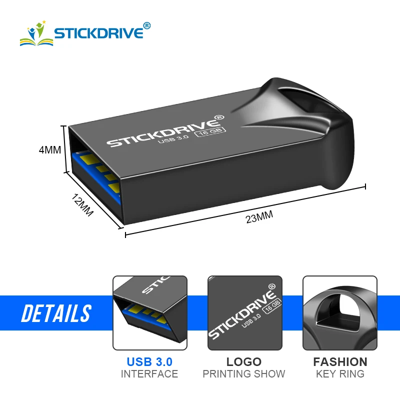 Мини Флешка 64 ГБ флеш-накопитель USB 3,0 32 Гб USB3.0 Флешка 16 ГБ 8 ГБ Флешка 128 ГБ с подарочным кольцом для ключей новейший u-диск