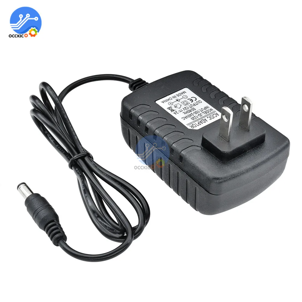 Адаптер питания 12V 2A US/EU адаптер переменного тока 100-240V для постоянного тока 12V 2A 24W зарядное устройство Универсальный коммутационный адаптер Inteligente 5,5X2,1 MM