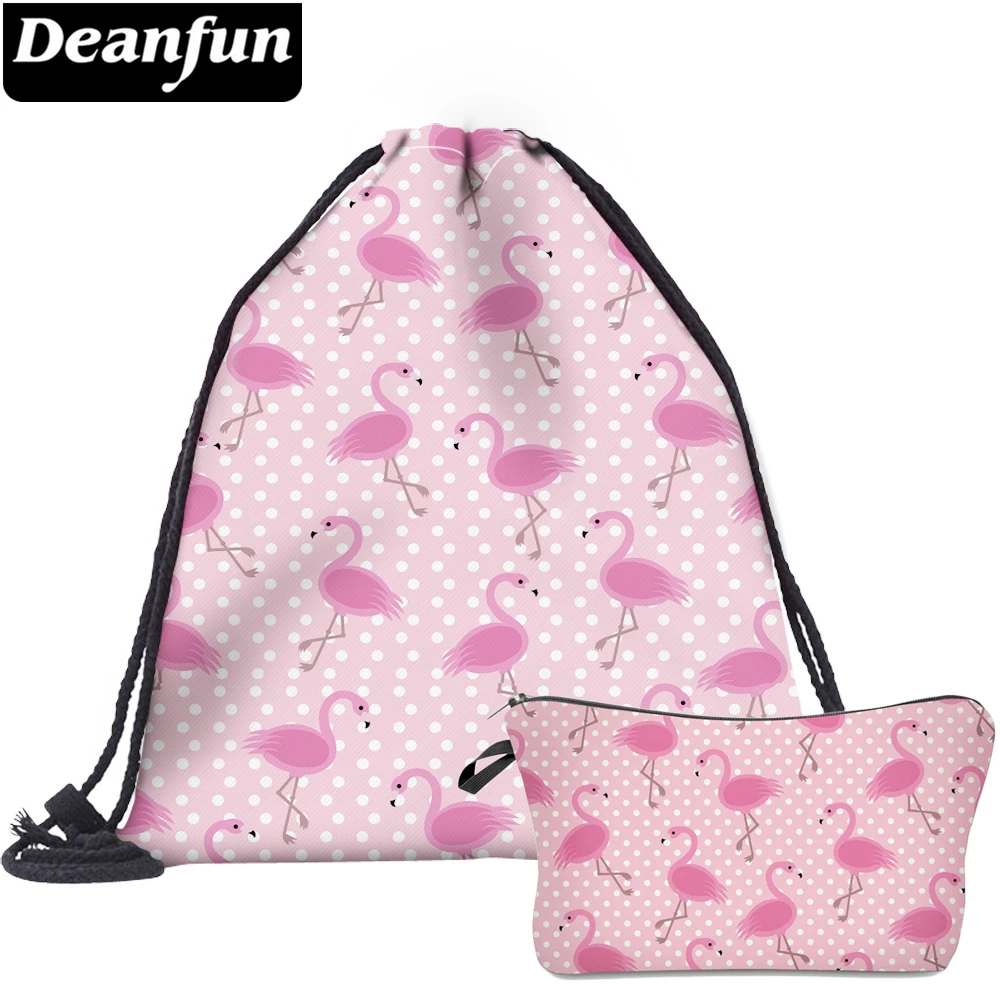 Deanfun 2 шт. печати Фламинго рюкзак Mochila Feminina Для женщин Мода Повседневное