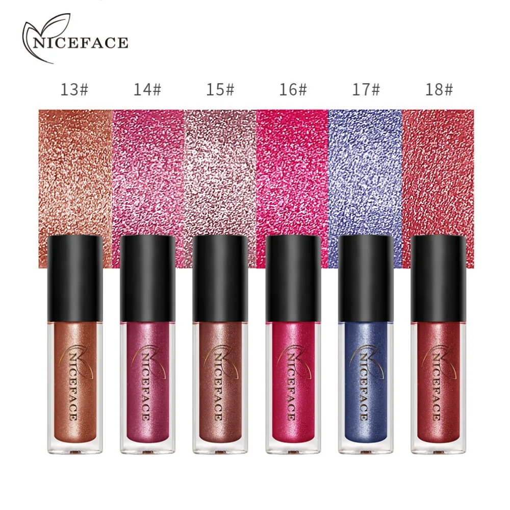 NICEFACE блеск металлический для губ 3 г 5 видов цветов Русалка теней глаз пигмент Sexy