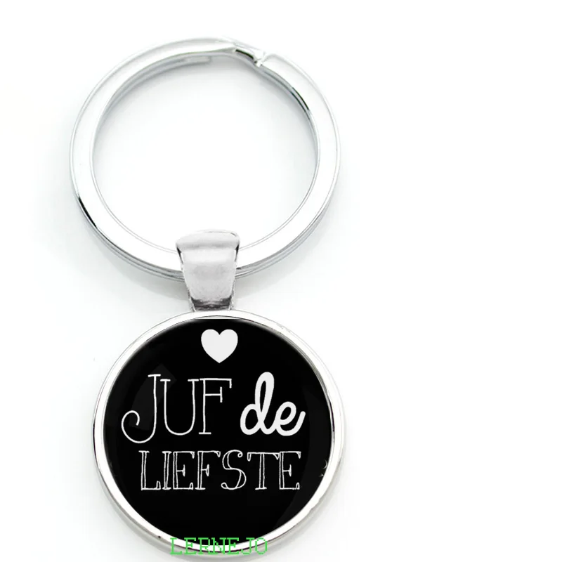 Брелок для ключей с надписью Liefste Juf | Украшения и аксессуары