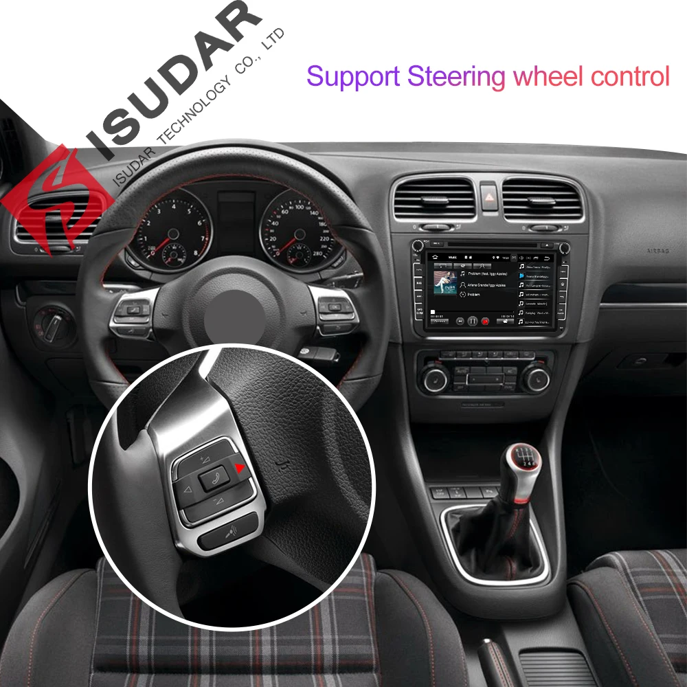 

Isudar H80 Car Multimedia player Android 8.0 2 Din Autoradio For VW/Volkswagen/POLO/Golf/PASSAT/B6/Skoda GPS Voice Control DSP