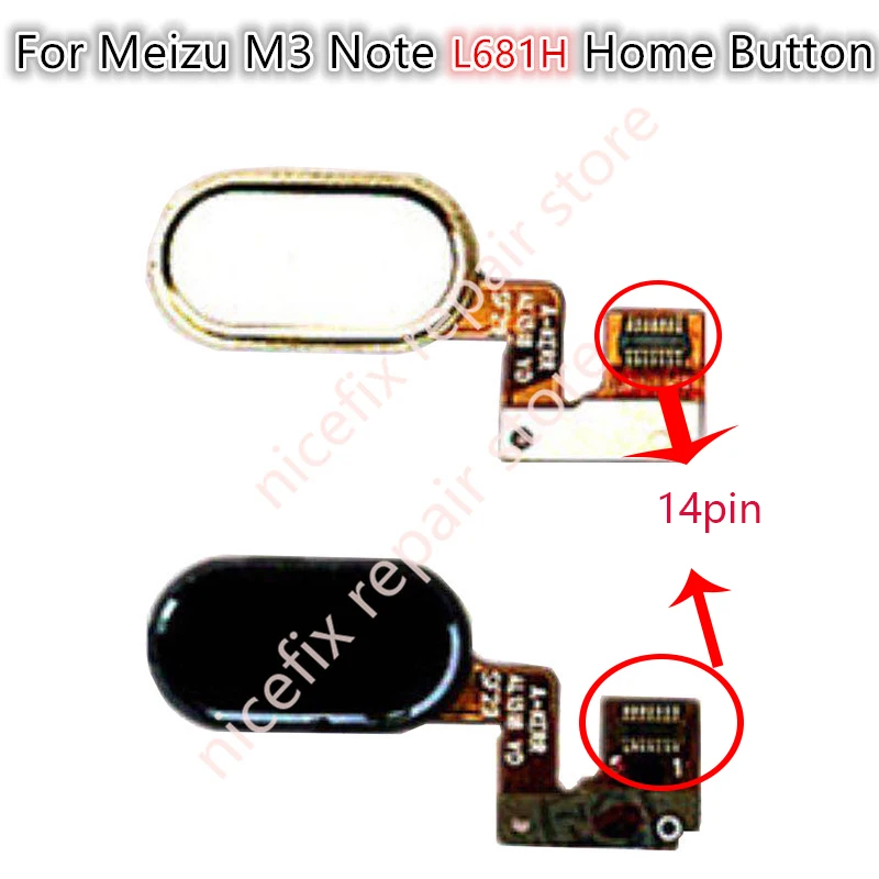 Meizu M3 Note L681H Главная Кнопка Датчик отпечатков пальцев клавиша гибкий кабель лента
