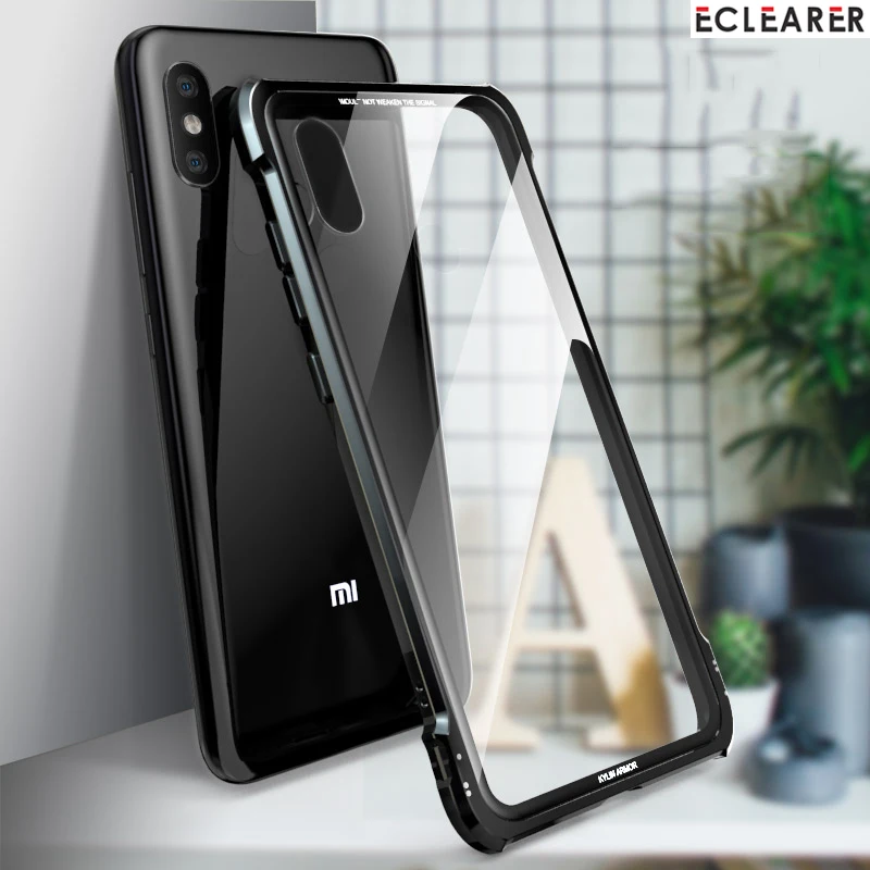 Алюминиевый металлический бампер+ чехол из закаленного стекла для Xiaomi mi 8/mi 8 Pro, роскошный противоударный чехол для Xiaomi mi 8 mi 8 Explorer