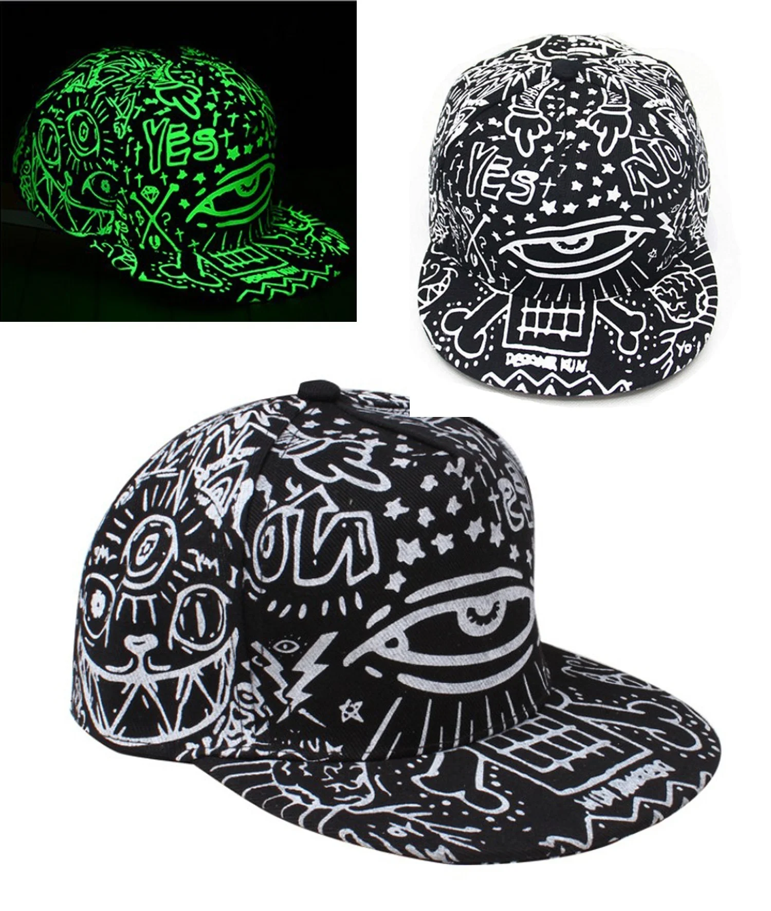 Светящаяся бейсболка новая летняя модная мужская и женская кепка светящаяся