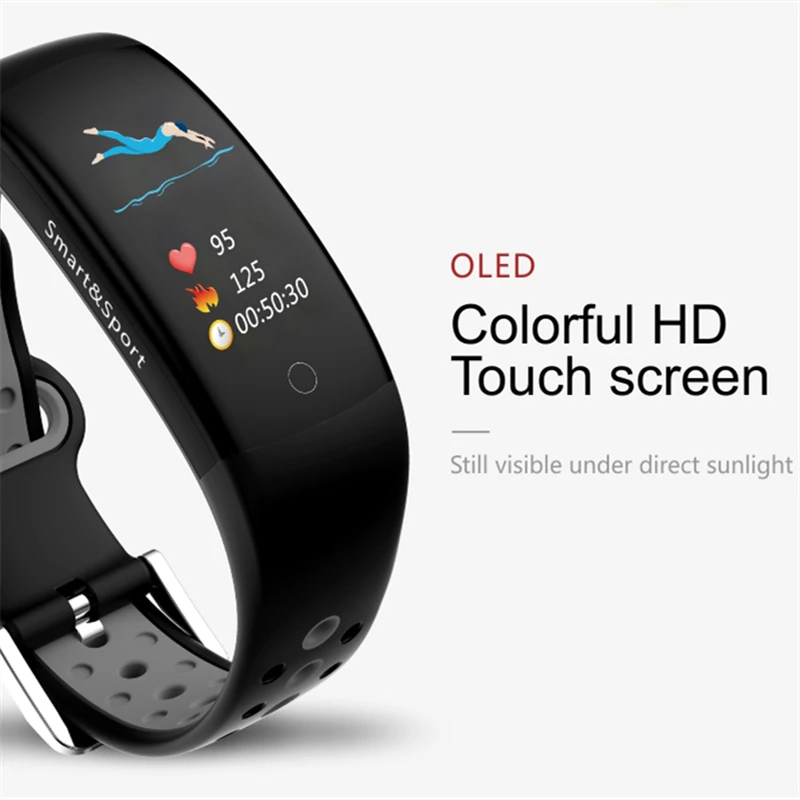 Smart Watch Q6S Bluetooth sleep heart rate monitoring clock IP68 waterproof Fitness Tracker smart Bracelet for Android IOS phone | Наручные