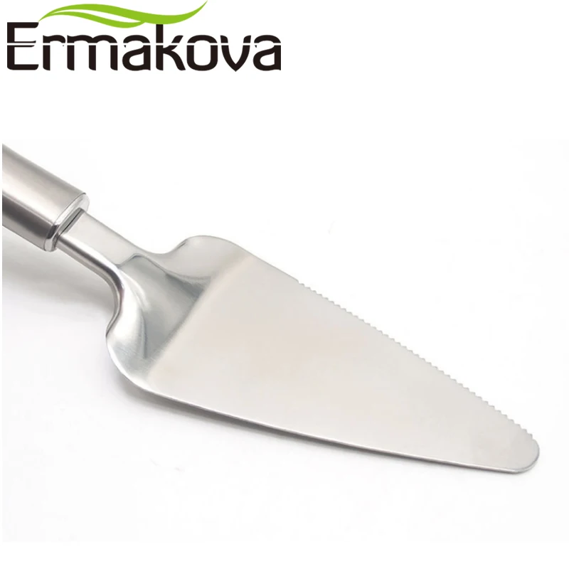 ERMAKOVA пицца пирога сервера Нержавеющая сталь зубчатая кромка торт
