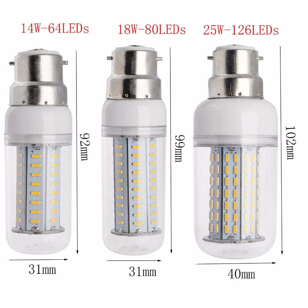 Затемнения светодиодный кукурузная лампа 4014 SMD 14W 18W 25W Светодиодный прожектор E27 E26 E12 E14 B22 GU10 G9 110V 220V Теплый/Холодный белый светодиодный лампы