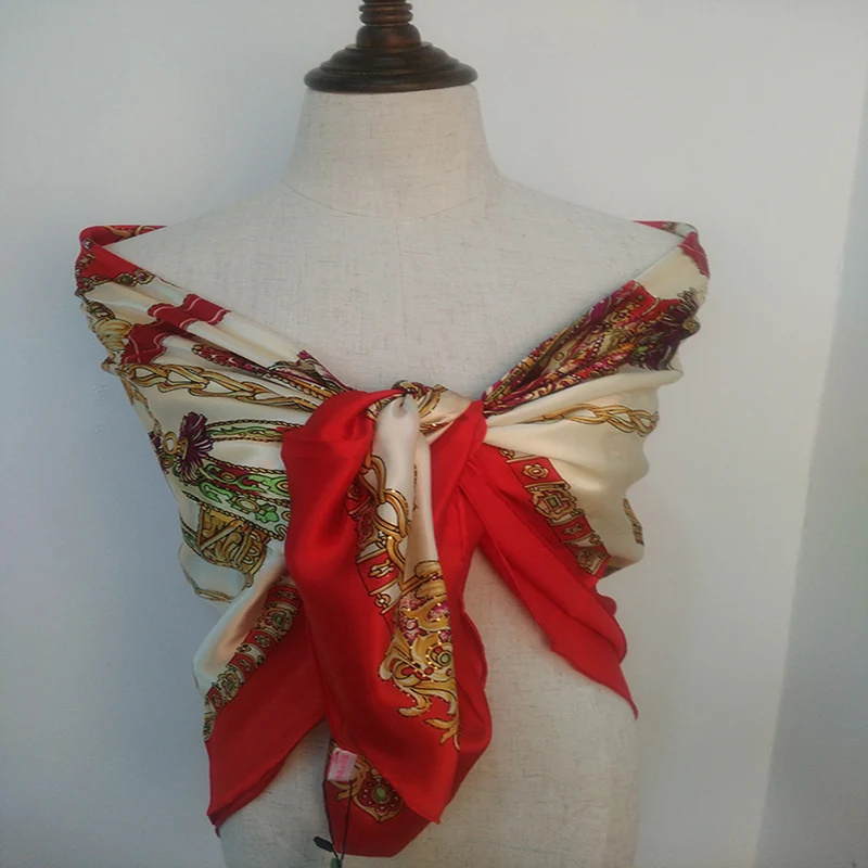 

2018 New Silk Scarves Scarf Silk Shawl In The Spring And Autumn Gift Silk Big Square