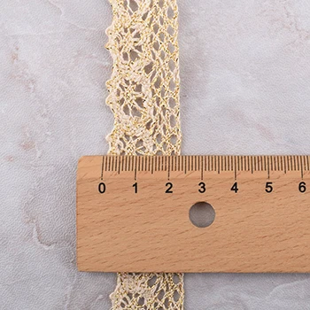 No2 1pcs 5 yard Chainho, вязаная золотая нить и хлопковая кружевная лента, 5 ярдов/шт, ручная работа, Свадебная вечеринка/ремесло и подарочная упаковка/детское платье/украшение - Цвет: No2 1pcs 5 yard