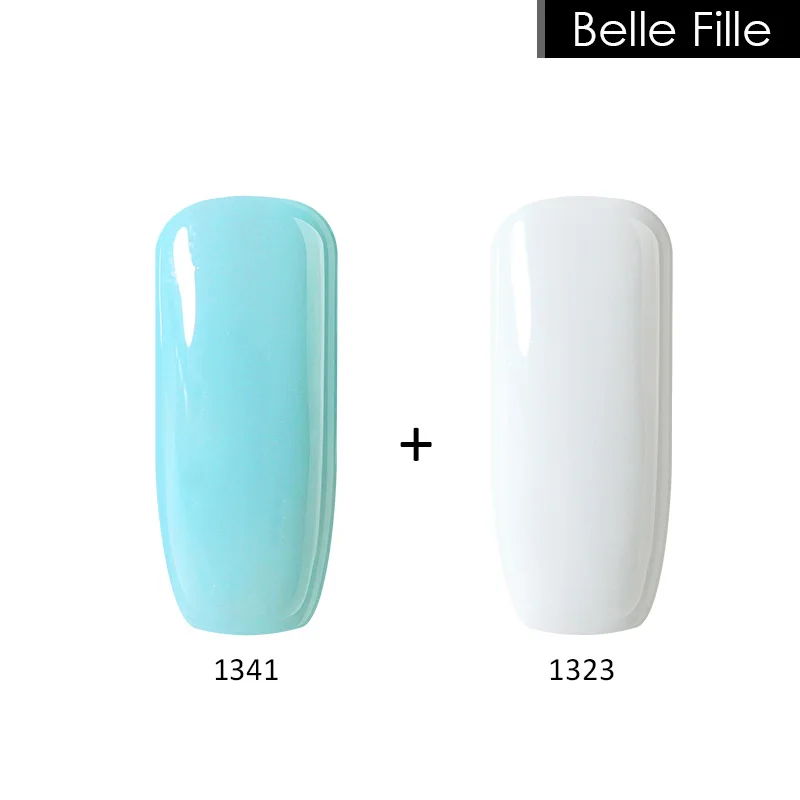 Belle Fille 2 шт./лот 15 мл УФ гель для ногтей 10 Гель лак полировки красный Vernis