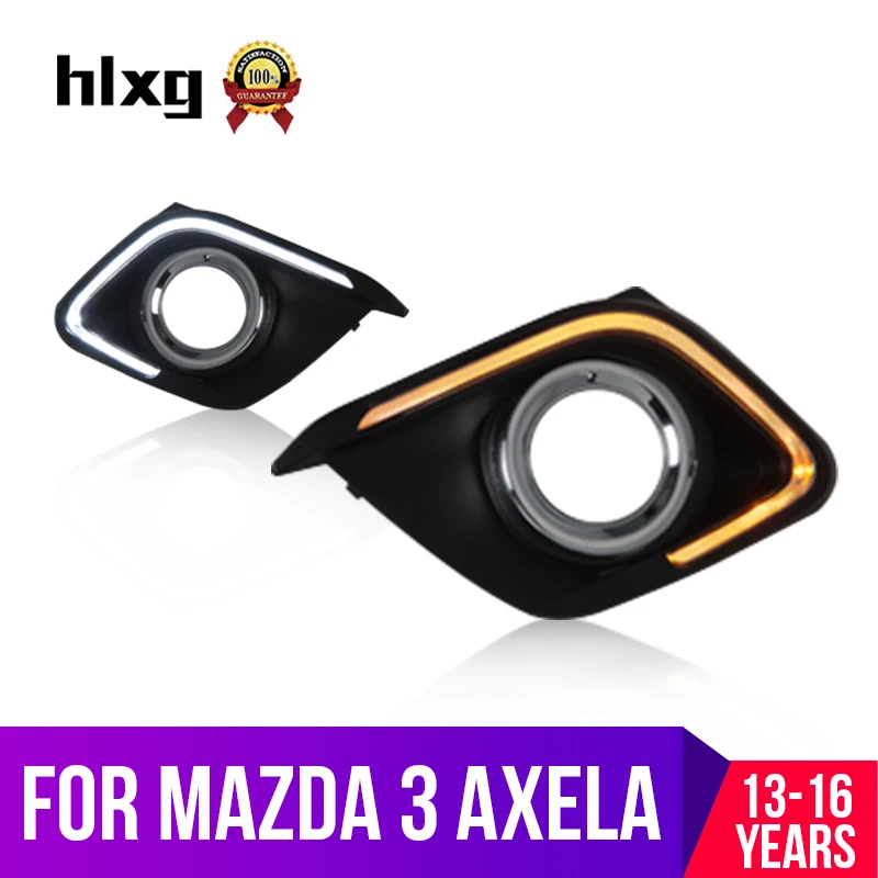 Hlxg светодиодный DRL дневные ходовые огни автомобильный Стайлинг для Mazda 3 Axela 2013-16 с