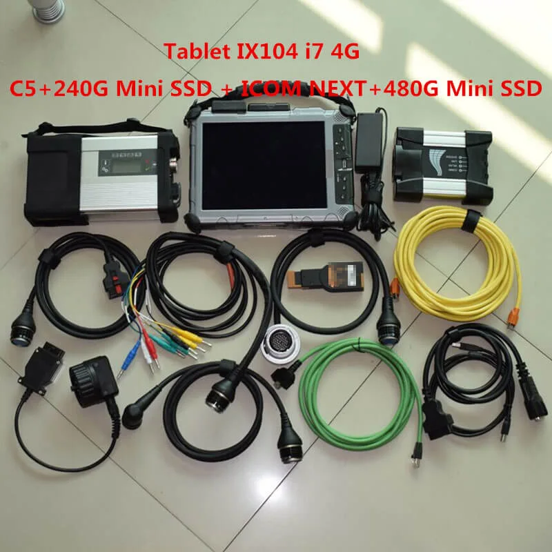IX104 планшетный ноутбук диагностический инструмент для BMW Icom Next + 480G Мини SSD MB Start 5 SD