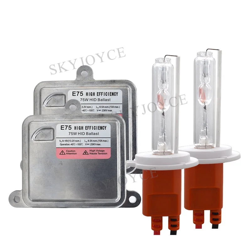 SKYJOYCE 12 V 75 W H7 HID Xenon комплект D2H H1 H3 H7 H11 HB3 HB4 4300 K 5000 K 6000 K Высокое Мощность автомобильных фар 75 Вт HID балласт лампы комплект