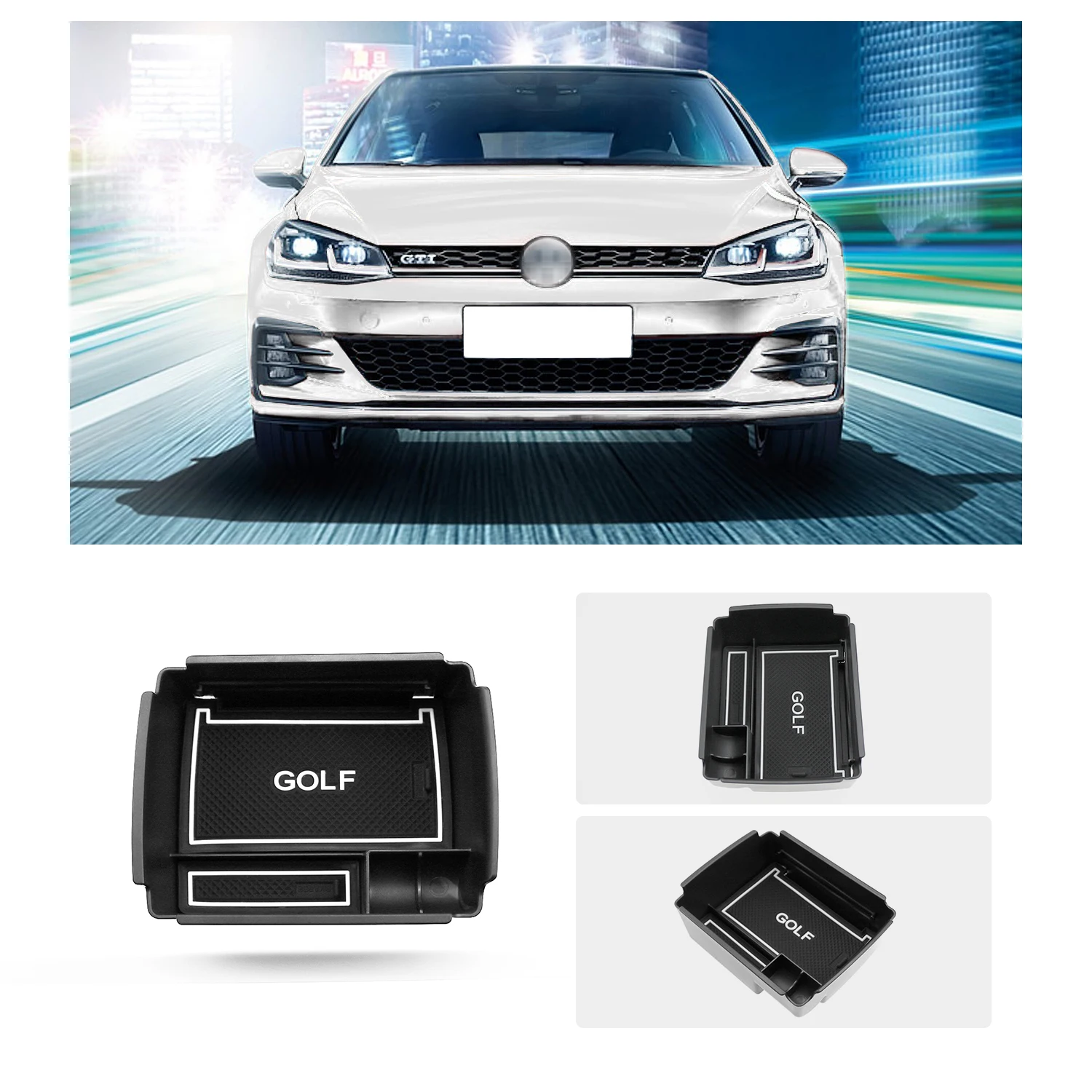 RUIYA консоли Центральная коробка для хранения для VW Volkswagen Golf 7 R GTD GTI GTE подлокотник коробка внутренний центральный подлокотник коробка для хранения