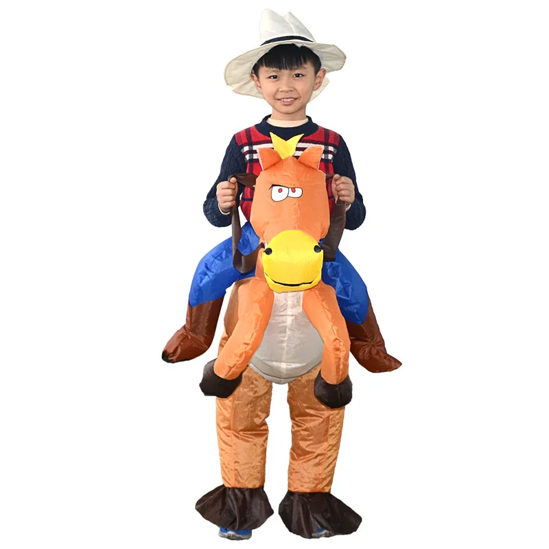 kids height 90-140cm 4 цвета, надувные конные костюмы, игрушки для взрослых, костюмы для косплея, маскарадные костюмы с животными, карнавальный костюм на Хэллоуин - Цвет: kids height 90-140cm