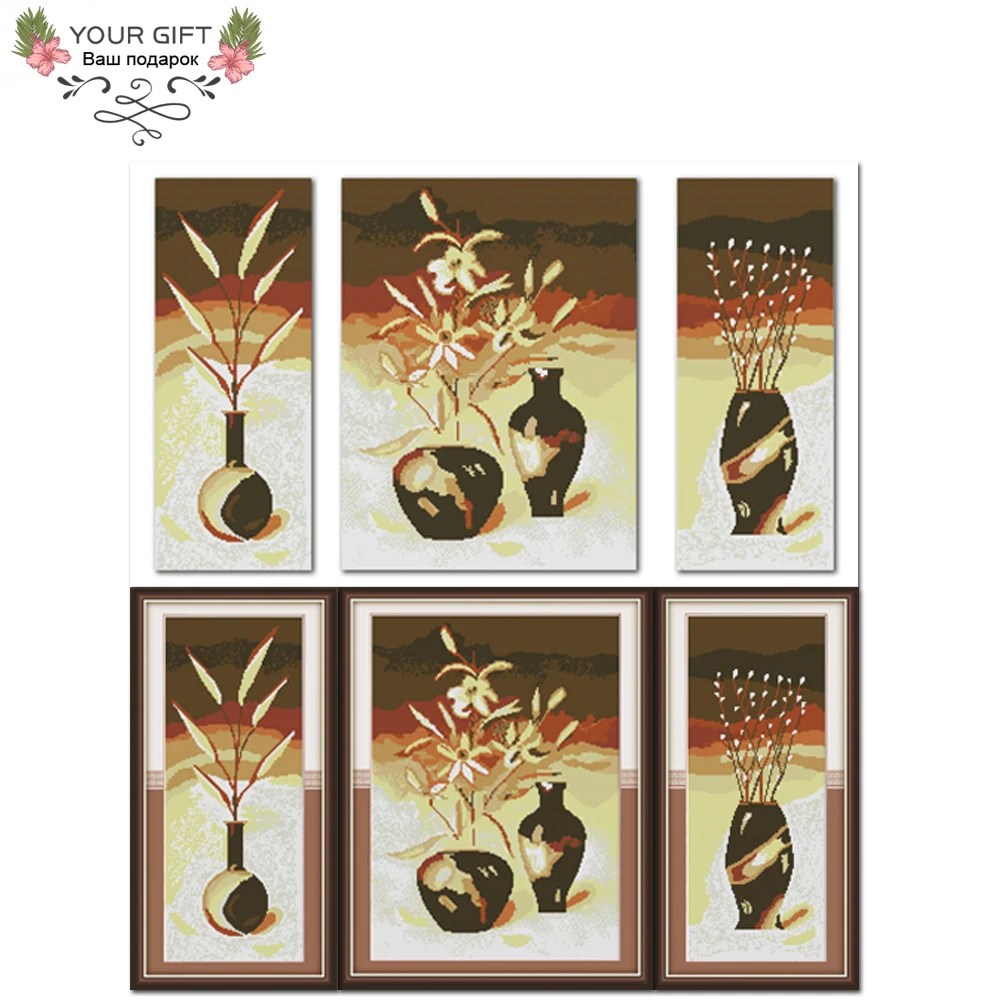

Joy Sunday H221(1)(2)(3)(4) 14CT 11CT Counted and Stamped Flower Art Home Decoration Cross Stitch kits