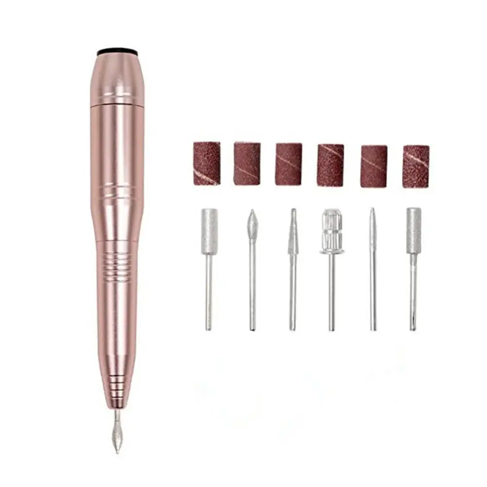 

Electric Nail Drill Bit Portable Nail Drill Machine Pen Shaped Nail File Manicure Pedicure Kit Grinder for Acrylic Gel Nails