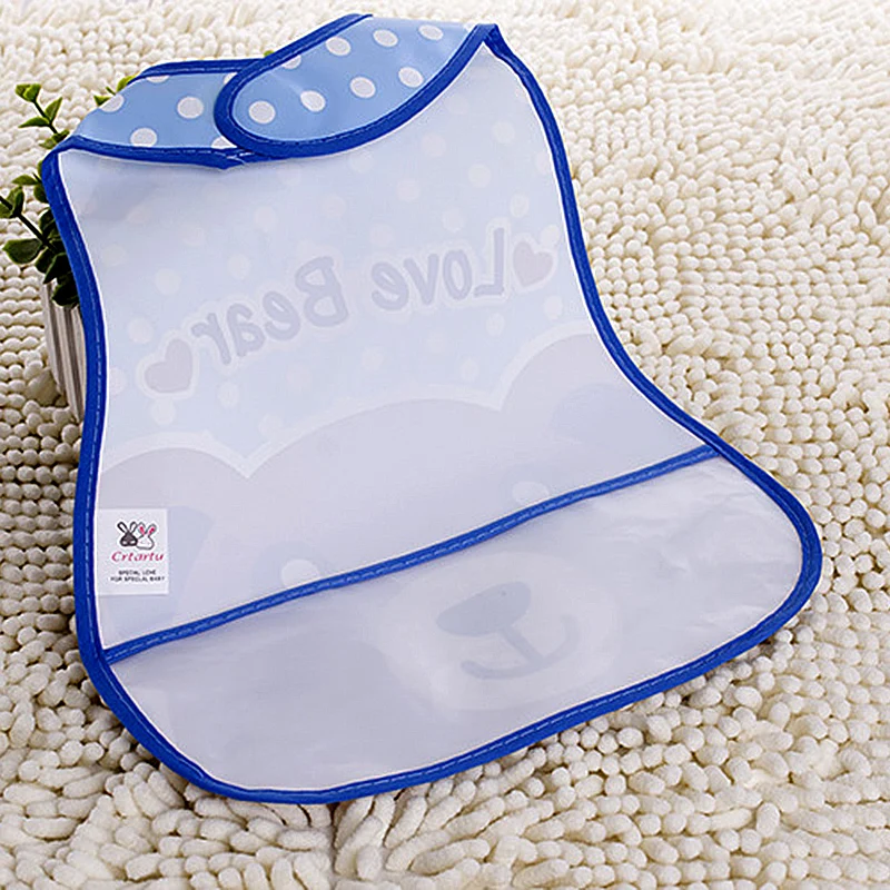 Регулируемые детские слюнявчики из пластика EVA, водонепроницаемые, с обеденным рисунком, детский фартук, аксессуар.