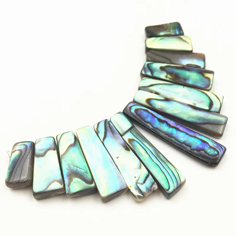 Натуральная новозеландская ракушка Abalone 13 шт. Набор подвесок из бусин в виде