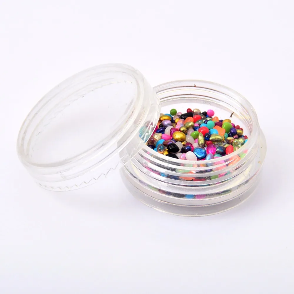 

WUF 1 Box Natural Irregular Stone Nail Art Decorations Chameleon Mermaid AB Small Beads Gemstone Manicure 3D Rhinestone Tool