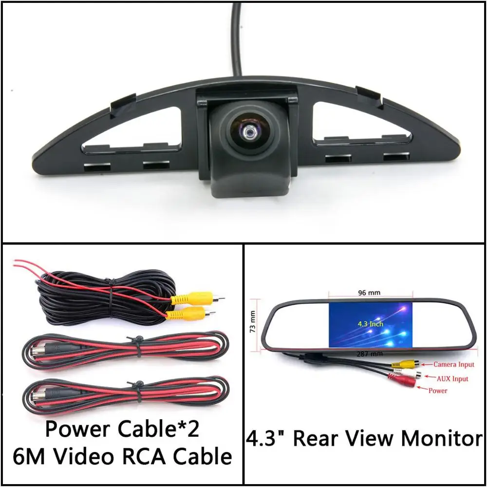 Cam N 4.3 Mirror 175 градусов HD камера заднего вида для Honda City 5 2008 2009 2010 2011 2012 2013 автомобильный монитор парковки водонепроницаемый - Название цвета: Cam N 4.3 Mirror