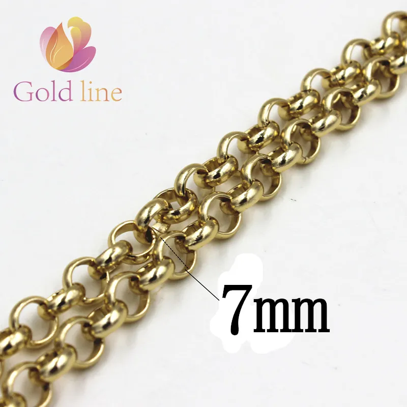 Металлическая цепь диаметром 7 мм алюминиевое Ожерелье сделай сам без ржавчины