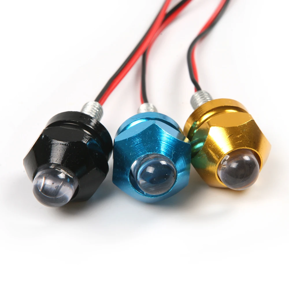 

Hot Sale 1Pair New Motorcycle Bright LED Headlight Flash Indicator Light DC12V Blue Gold Black Colors Colorful Accesorios Moto