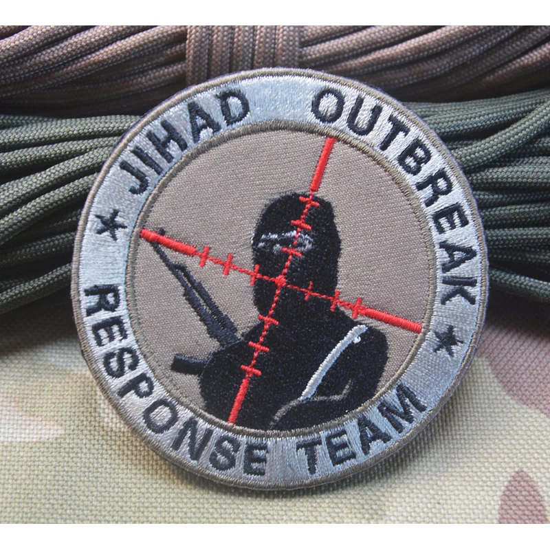 Боевая нашивка JIHAD на вспышку, Боевая нарукавная повязка, вышитая декоративная заплатка