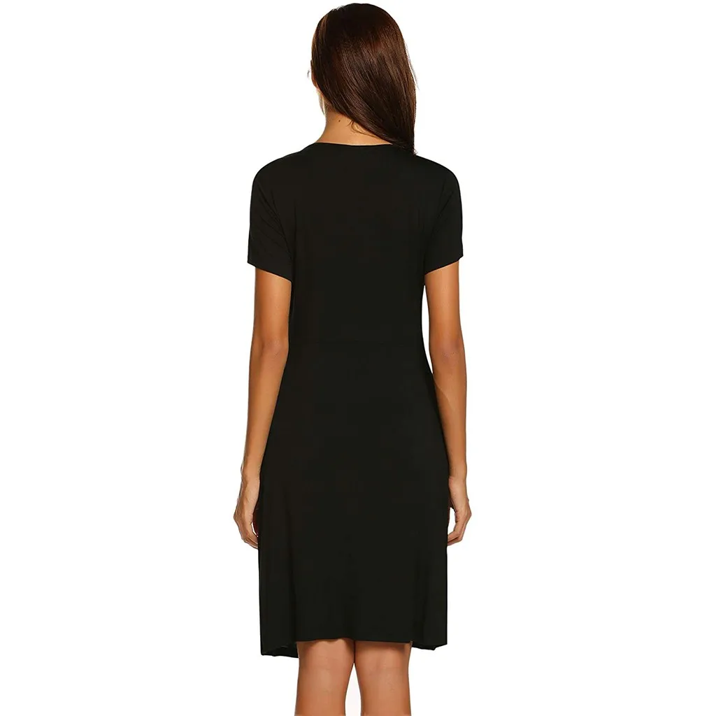 Беременности и родам платья Для женщин для беременных с коротким рукавом