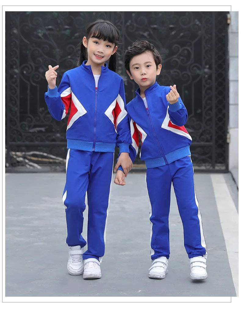 

New Design Hit-color Family Matching Outfit Couples Coat and Pants Sports Set Teenager Boys Girls Back to School Uniform Suits