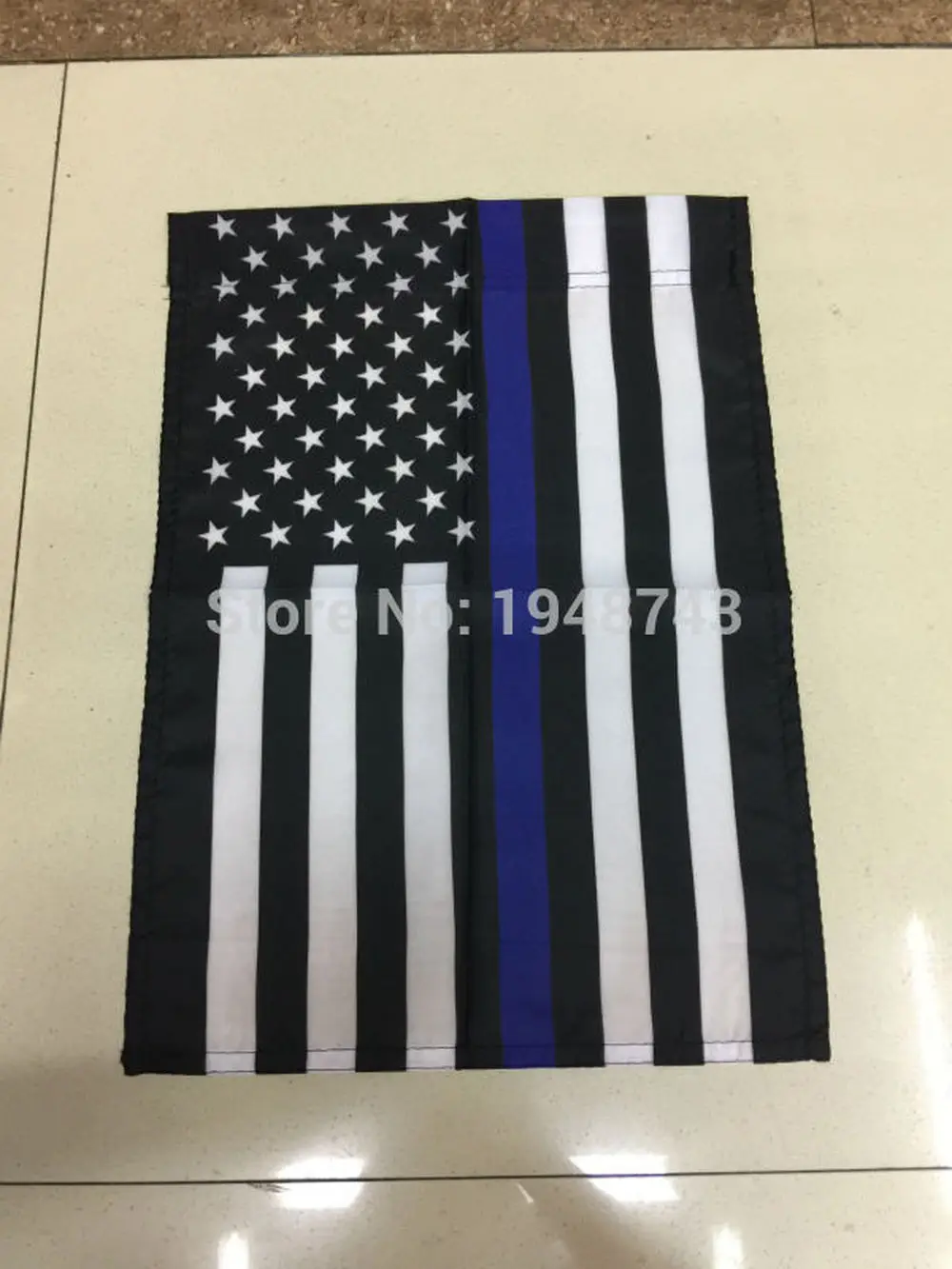 Нас. США. Американский Садовый флаг тонкая синяя линия 100D полиэстер 30x50 см