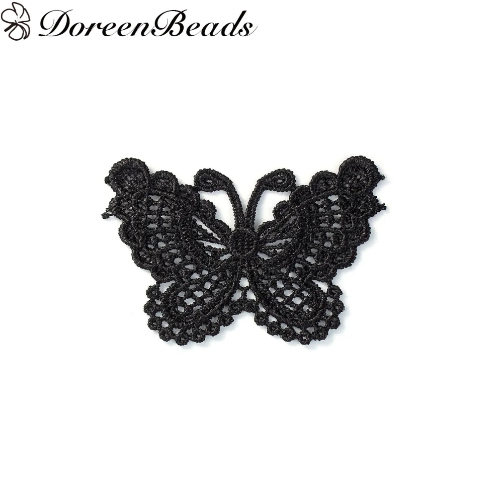 DoreenBeads полиэстер аппликации Патчи DIY Скрапбукинг Ремесло бабочка животное белый