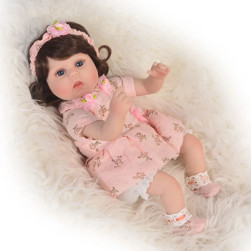 17 ''возрождаются куклы для детей мягкий силиконовый корпус KEIUMI Reborn Baby