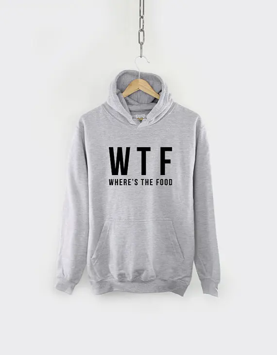 

WTF Where's The Food Hoodie - Streetwear Hipster Fashion Hoody-Z506