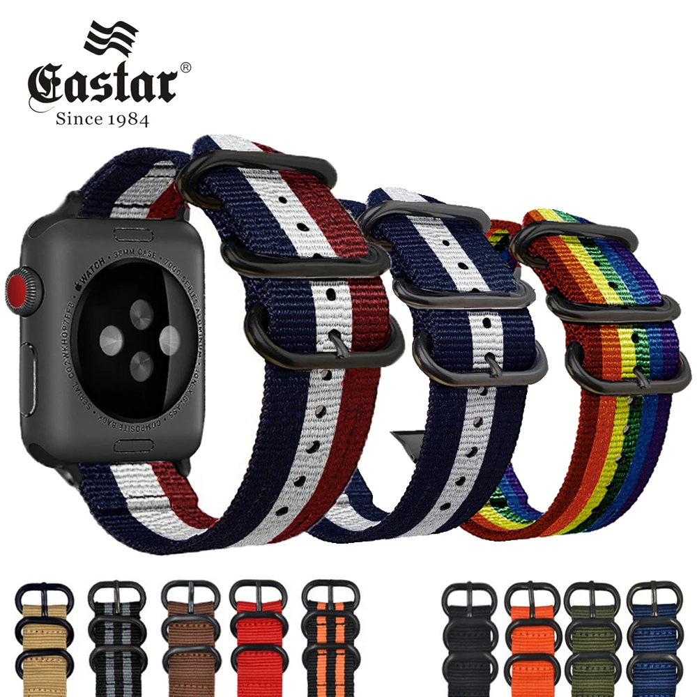 Eastar красочный тканый нейлоновый ремешок для наручных часов apple watch 3 42 мм 38 браслет