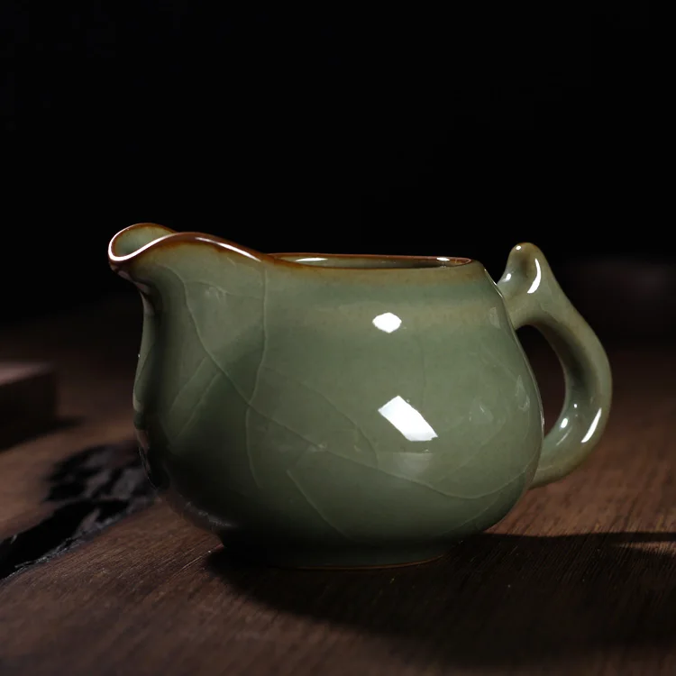 Китайский Лунцюань Селадон имитация античной глазури ручная работа яркая кружка