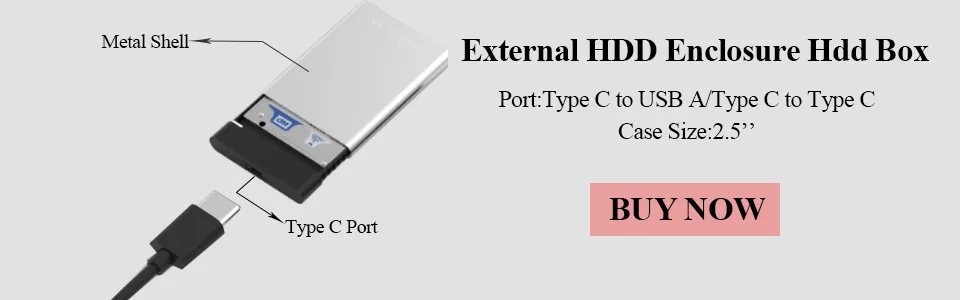 Blueendless HDD внешний жесткий диск 1 ТБ/750 GB/500 GB Алюминиевый ящик для хранения 2,5 'Enclousure Desktop Disque Dur Externe