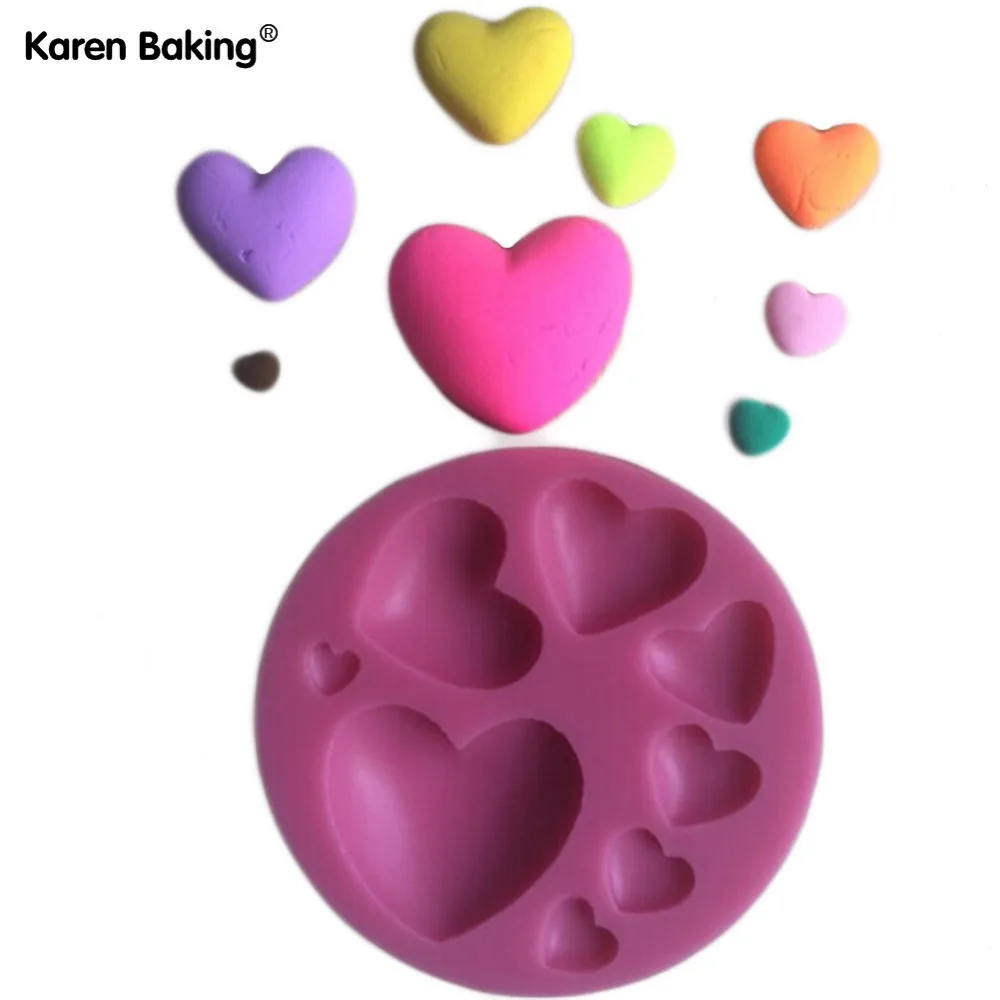 Много в форме Любви 3D силиконовая форма для торта инструменты украшения мыло
