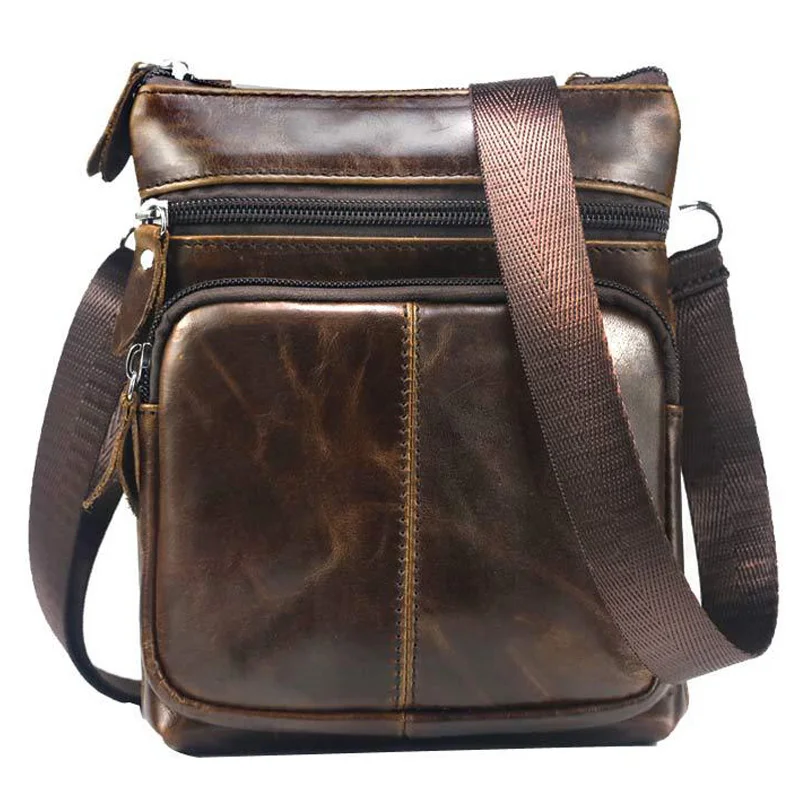 Натуральная кожа Мужская сумка человек crossbody сумки новый бренд 2018 натуральной