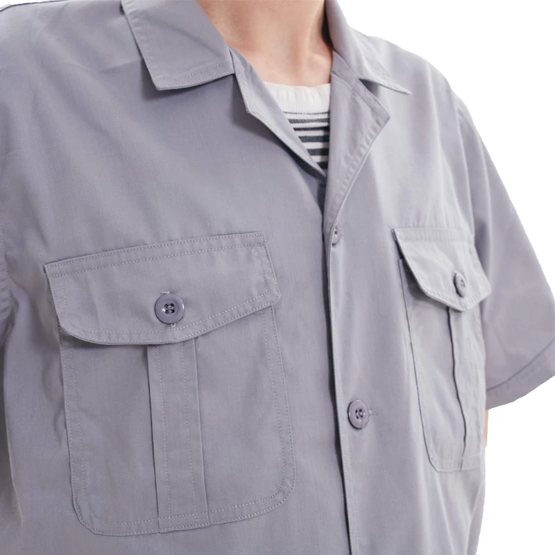 

S-4XL!!! 2018 Summer work wear set male protective clothing thin sleeve short-sleeve top summer