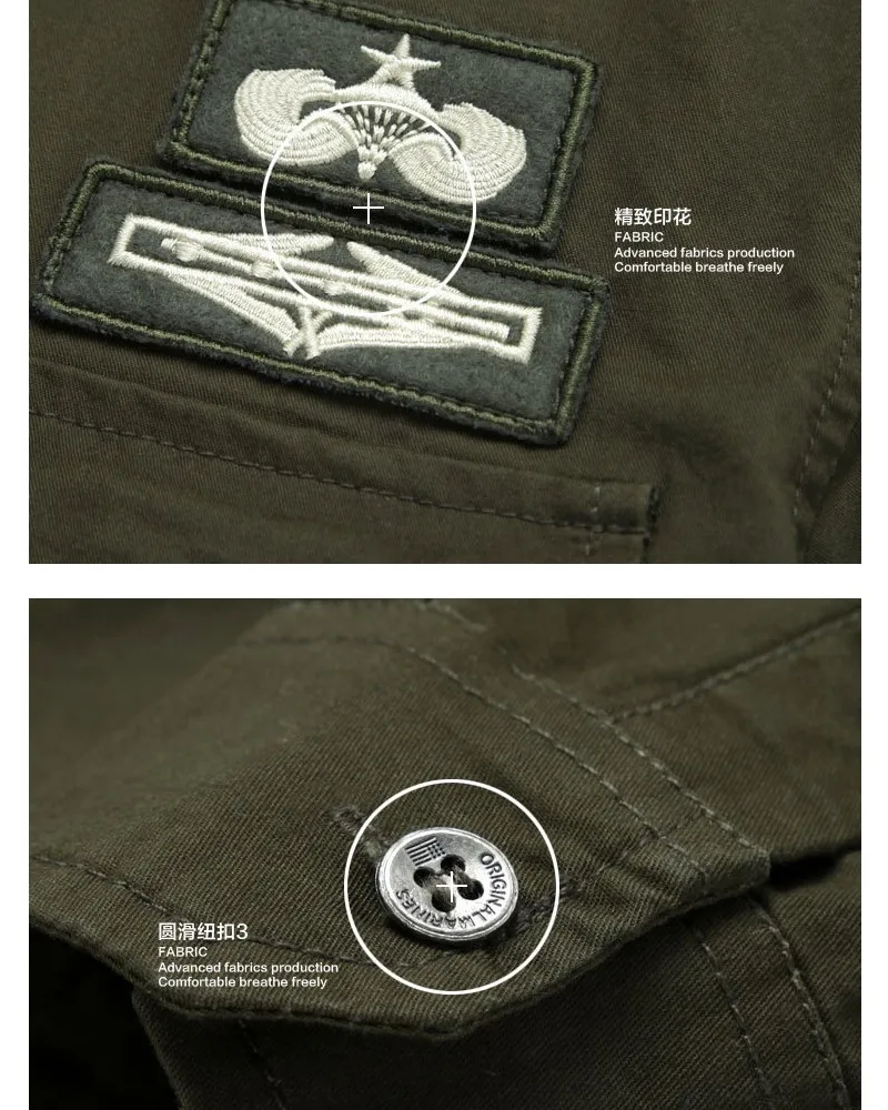 Мужская хлопковая рубашка с длинным рукавом одежда для фитнеса в стиле милитари