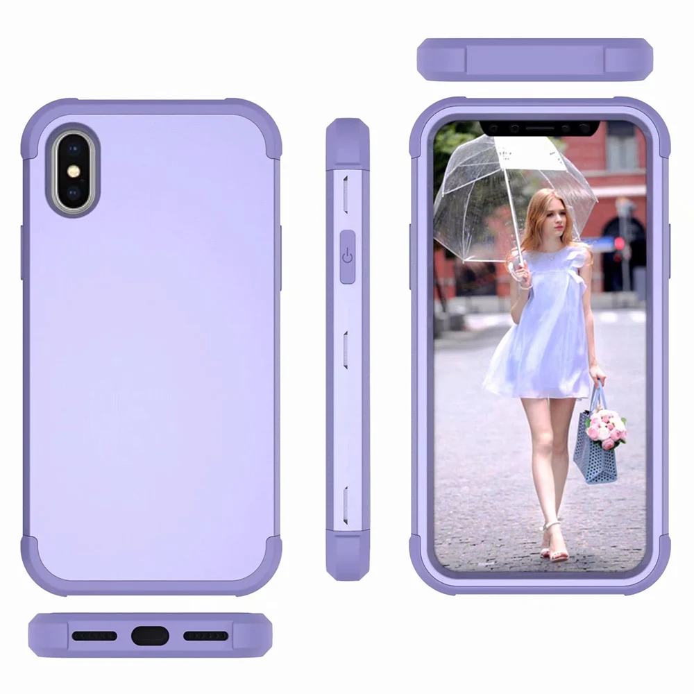 Чехол для iPhone X XS Max XR 8 7 6s Plus противоударный защитный жесткий резиновый чехол