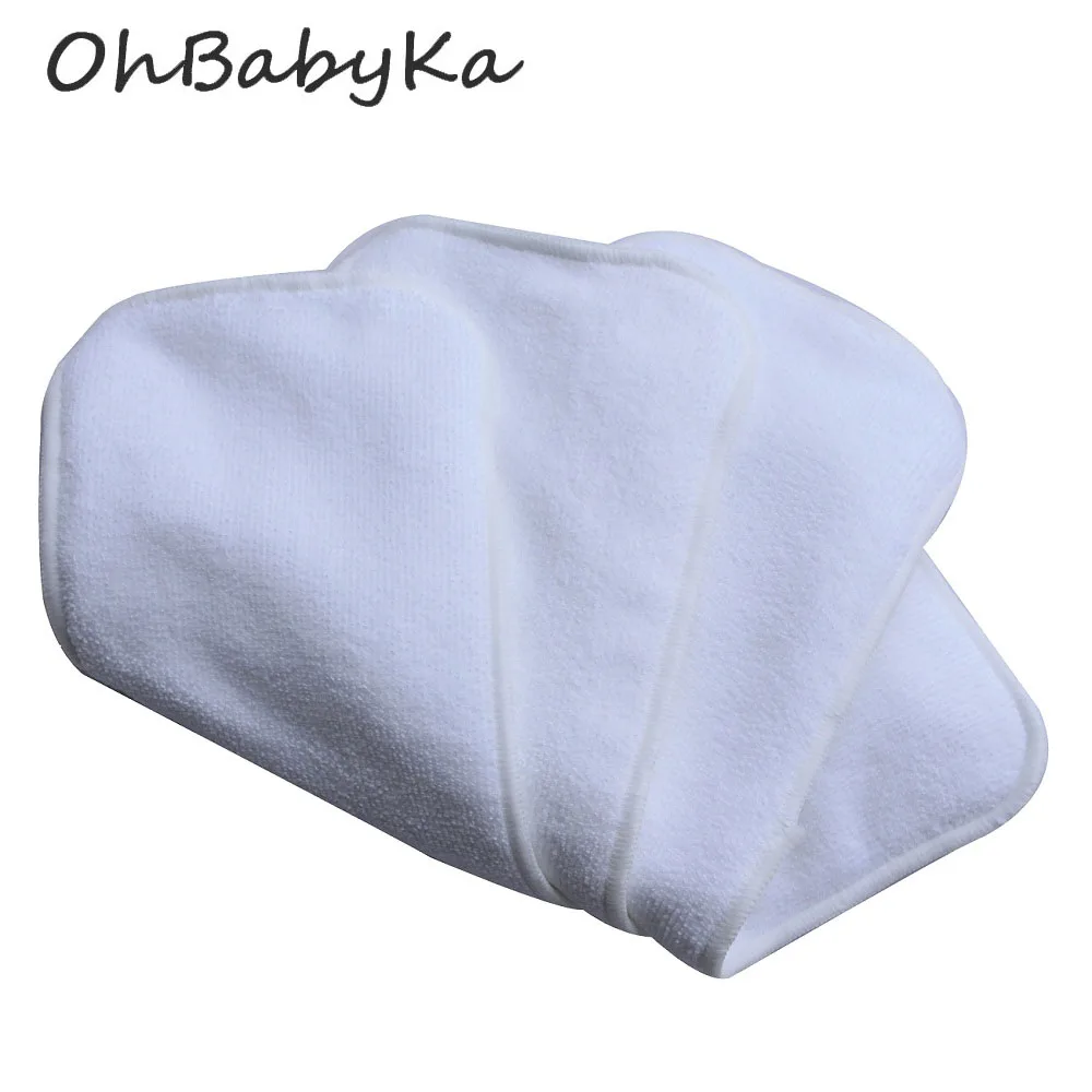 Ohbabyka детская вставка для подгузников 5 шт./партия многоразовая микрофибра памперсы подгузники меняющий моющийся подгузник вставки для маленьких девочек