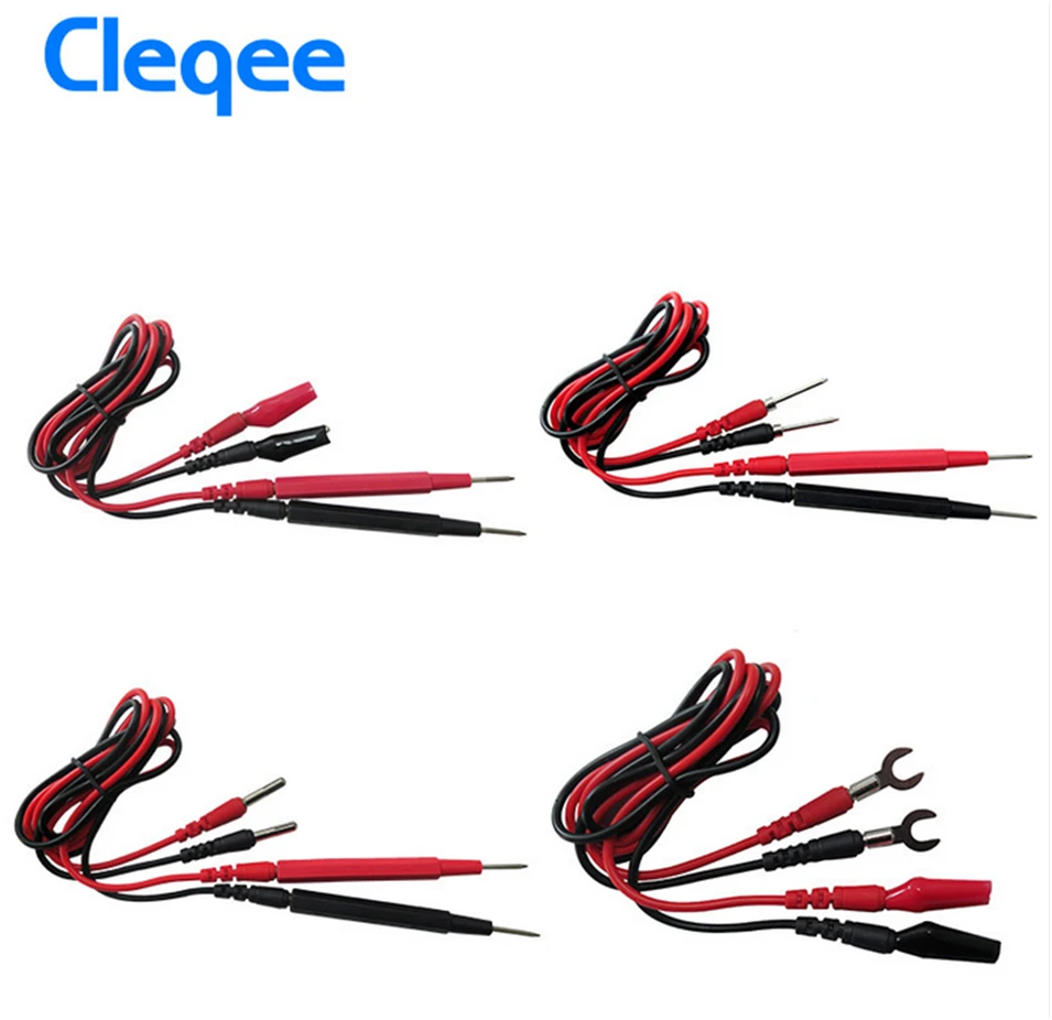 Cleqee P1500 16 in 1 Test Leads kit Replaceable wires Probes for dgital Multimeter crocodile clips U type probe | Инструменты