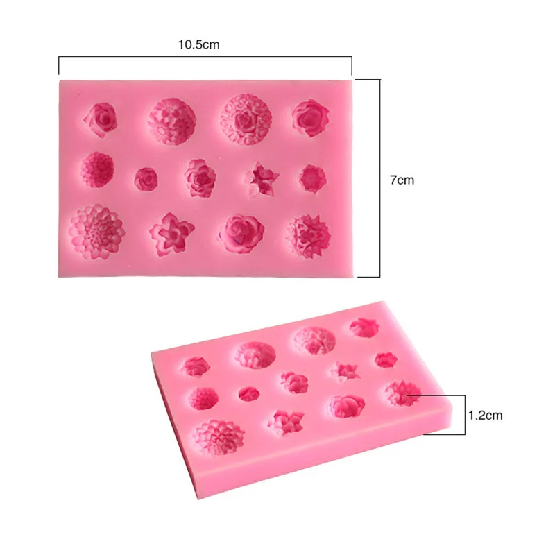 Силиконовая форма в форме маленьких цветов для помадки печенья и шоколада конфет